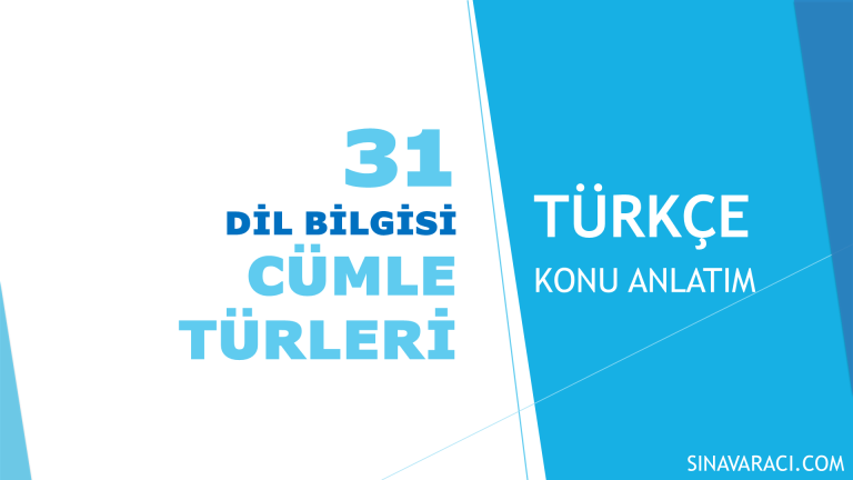 KPSS Türkçe cümle türleri konu anlatımı kapak görseli