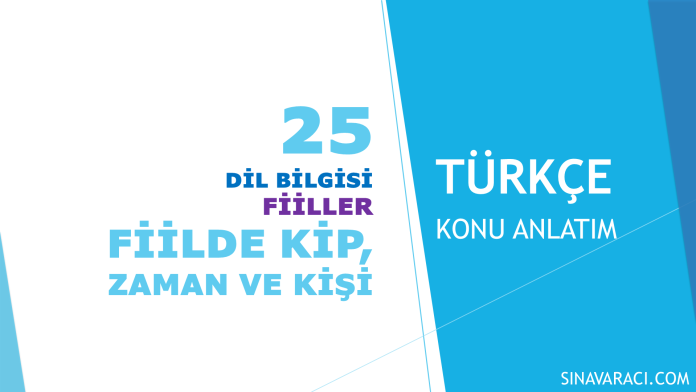 KPSS Türkçe fiilde kip, zaman ve kişi konu anlatımı kapak görseli