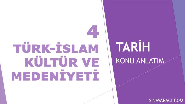 Türk-İslam devletlerinde kültür ve medeniyet KPSS Tarih konu anlatımı kapağı