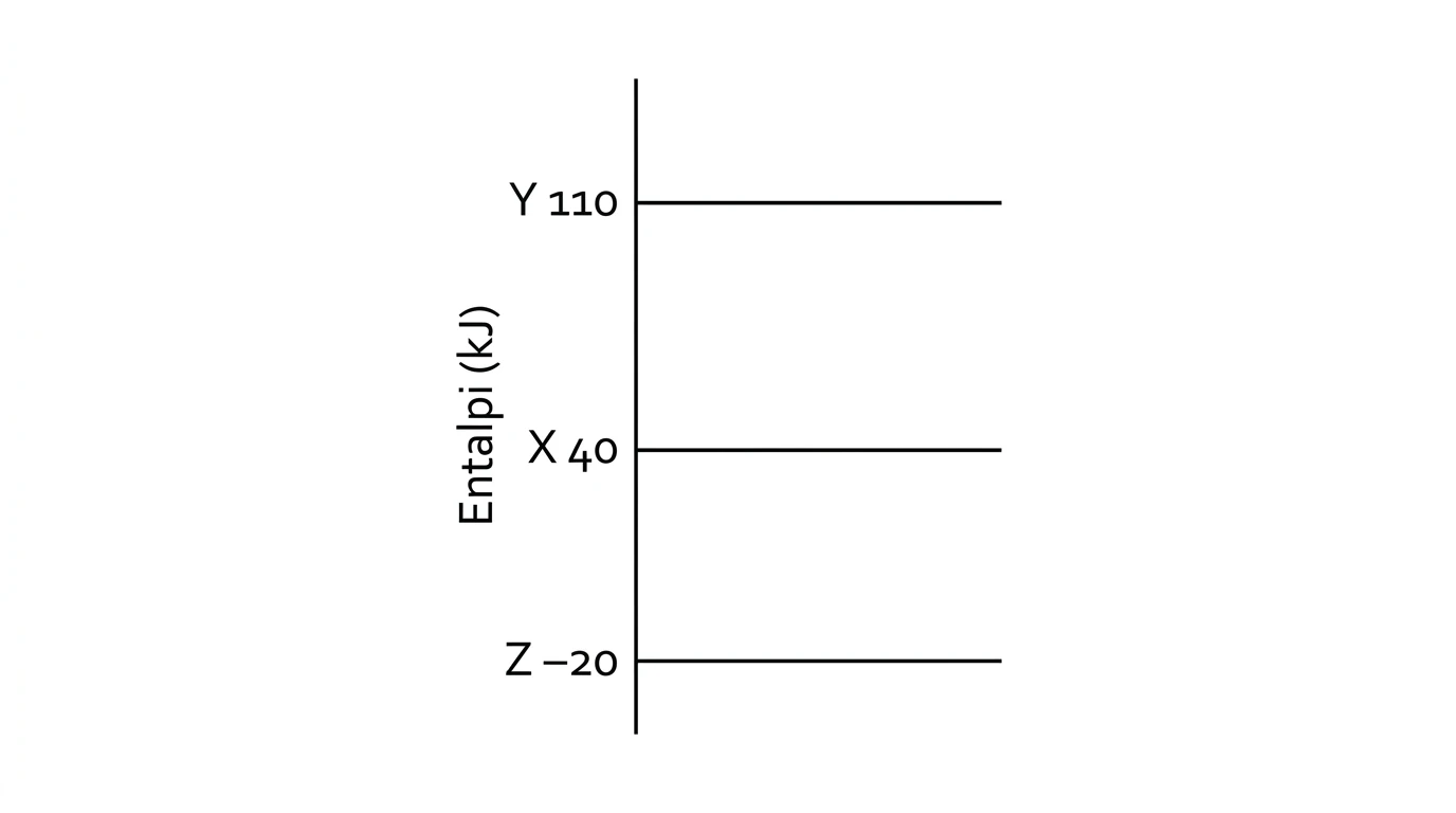 X, Y ve Z için farklı yüksekliklerde üç yatay entalpi düzeyi