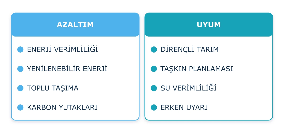 İklim değişikliğinde azaltım ile uyum önlemlerinin karşılaştırılması