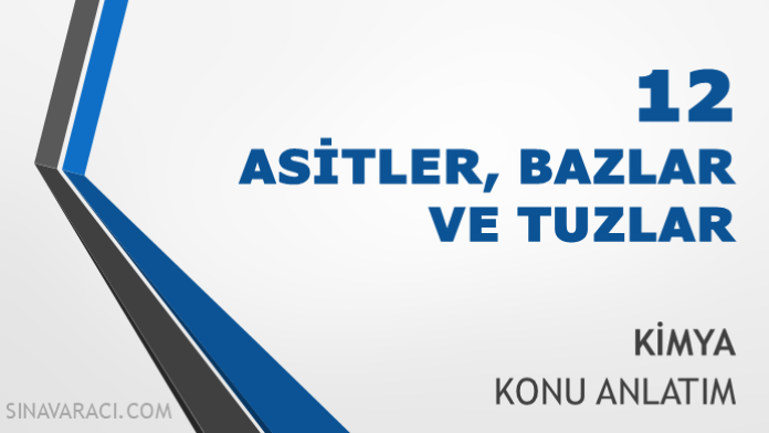 TYT Asitler, Bazlar ve Tuzlar Konu Anlatımı TYT Asitler, Bazlar ve Tuzlar konu anlatımı kapak görseli