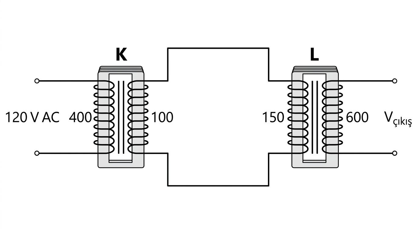Ardışık bağlı K ve L ideal transformatörleri