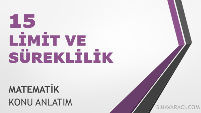 AYT Limit ve Süreklilik Matematik Konu Anlatımı AYT Limit ve Süreklilik konu anlatımı kapağı