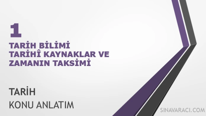 AYT Tarih Bilimi, Tarihî Kaynaklar ve Zamanın Taksimi AYT Tarih Bilimi, Tarihî Kaynaklar ve Zamanın Taksimi konu anlatımı kapağı
