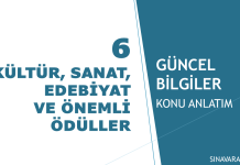 KÜLTÜR, SANAT, EDEBİYAT VE ÖNEMLİ ÖDÜLLER Kültür, Sanat, Edebiyat ve Önemli Ödüller KPSS Güncel Bilgiler konu anlatımı kapak görseli