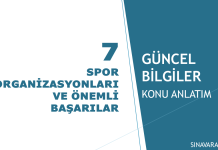 SPOR ORGANİZASYONLARI VE ÖNEMLİ BAŞARILAR Spor Organizasyonları ve Önemli Başarılar KPSS Güncel Bilgiler konu anlatımı kapak görseli