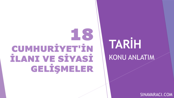 Cumhuriyet'in İlanı ve Siyasi Gelişmeler KPSS Tarih konu anlatımı kapak görseli
