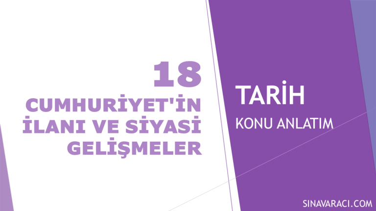 Cumhuriyet'in İlanı ve Siyasi Gelişmeler KPSS Tarih konu anlatımı kapak görseli