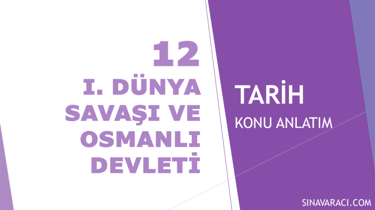 I. Dünya Savaşı ve Osmanlı Devleti KPSS Tarih konu anlatımı kapak görseli
