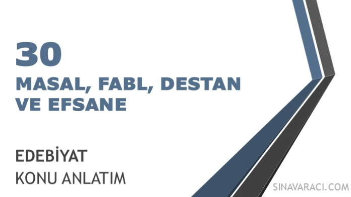 AYT Masal, Fabl, Destan ve Efsane Konu Anlatımı AYT masal fabl destan ve efsane konu anlatımı kapağı