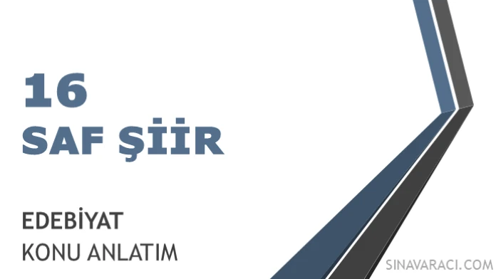 AYT Saf Şiir AYT Saf Şiir konu anlatımı kapağı