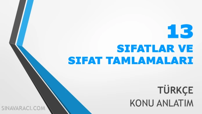 Sıfatlar ve Sıfat Tamlamaları TYT Türkçe Konu Anlatımı TYT Türkçe sıfatlar ve sıfat tamlamaları konu anlatımı kapağı