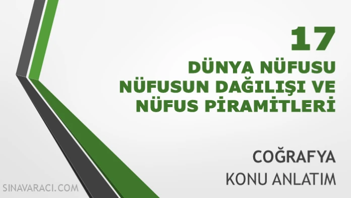TYT Dünya Nüfusu, Nüfusun Dağılışı ve Nüfus Piramitleri Coğrafya Konu Anlatımı TYT Dünya Nüfusu, Nüfusun Dağılışı ve Nüfus Piramitleri Coğrafya konu anlatımı kapak görseli