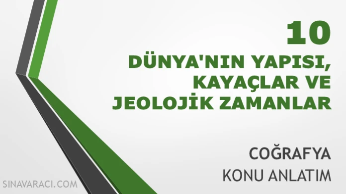 TYT Dünya'nın Yapısı, Kayaçlar ve Jeolojik Zamanlar Konu Anlatımı TYT Dünya'nın yapısı, kayaçlar ve jeolojik zamanlar konu anlatımı kapağı