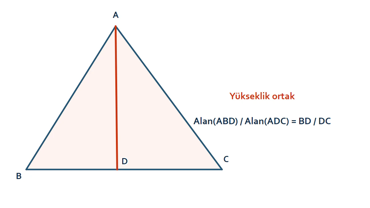 Aynı Yükseklikte Alan Oranı geometri gösterimi