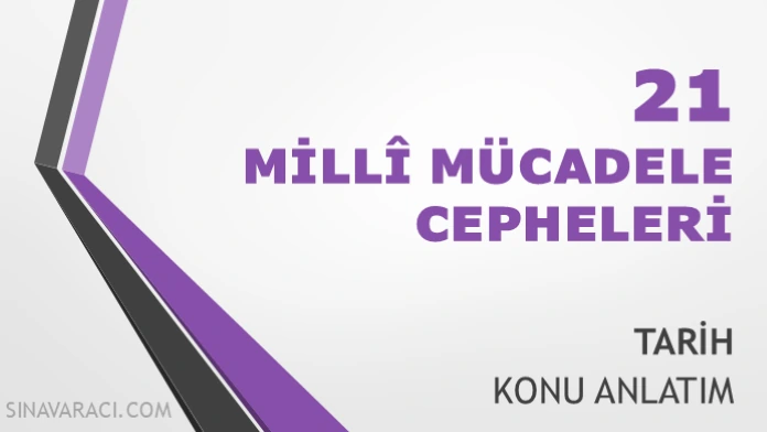 TYT Millî Mücadele Cepheleri Konu Anlatımı TYT Millî Mücadele Cepheleri konu anlatımı kapak görseli