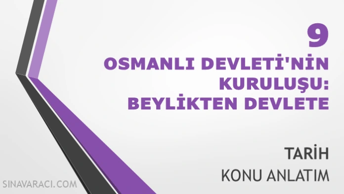 Osmanlı Devleti'nin Kuruluşu: Beylikten Devlete TYT Tarih Konu Anlatımı Osmanlı Devleti'nin kuruluşu ve beylikten devlete geçiş TYT Tarih konu anlatımı kapağı