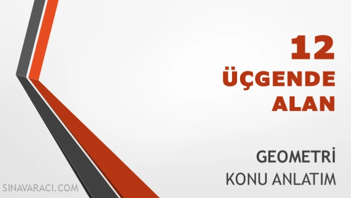 Üçgende Alan TYT Geometri TYT geometri üçgende alan konu anlatımı kapağı