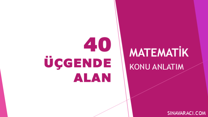 KPSS Matematik - 40 - Üçgende Alan Kapak Görseli Üçgende Alan KPSS matematik konu anlatımı kapak görseli