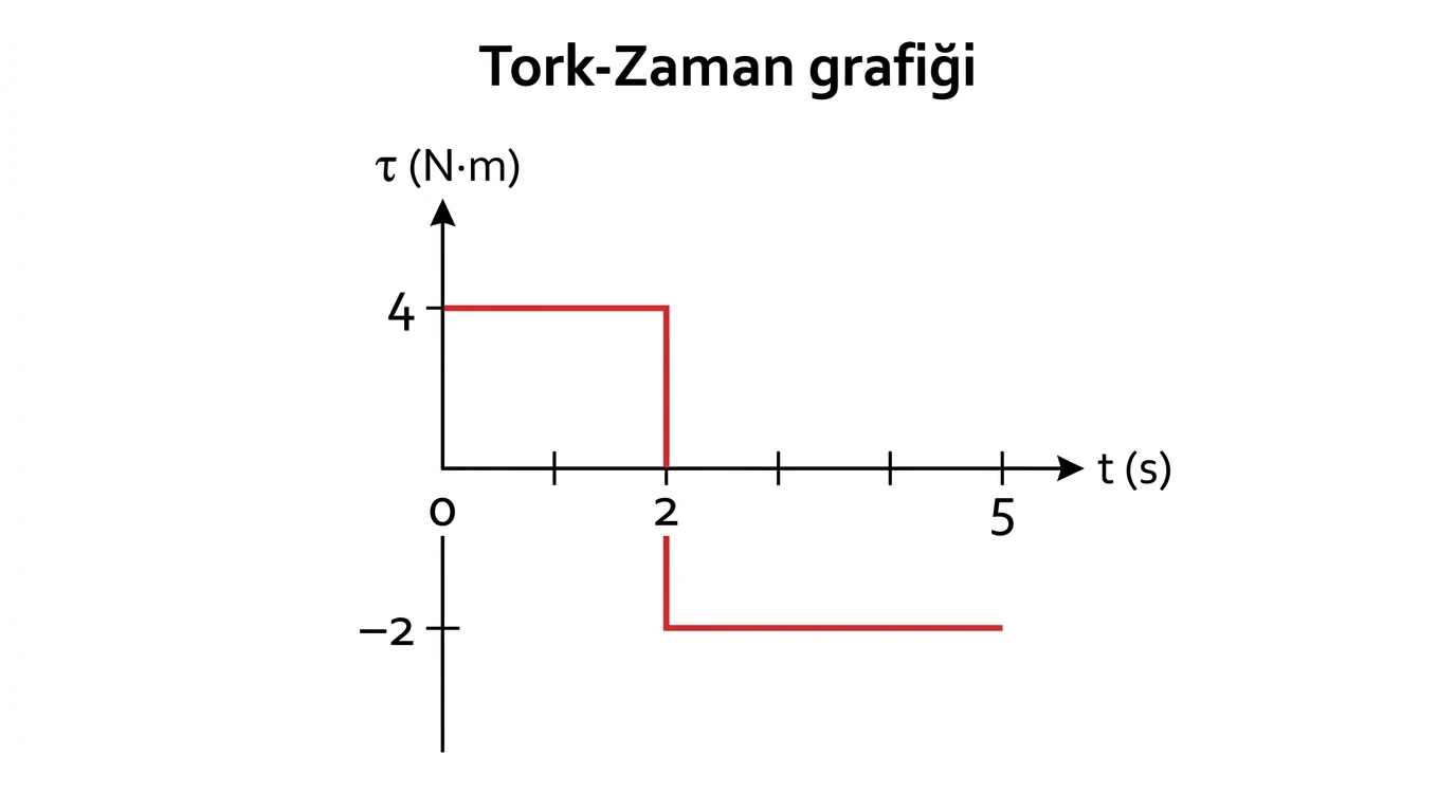 Parçalı sabit net tork zaman grafiği