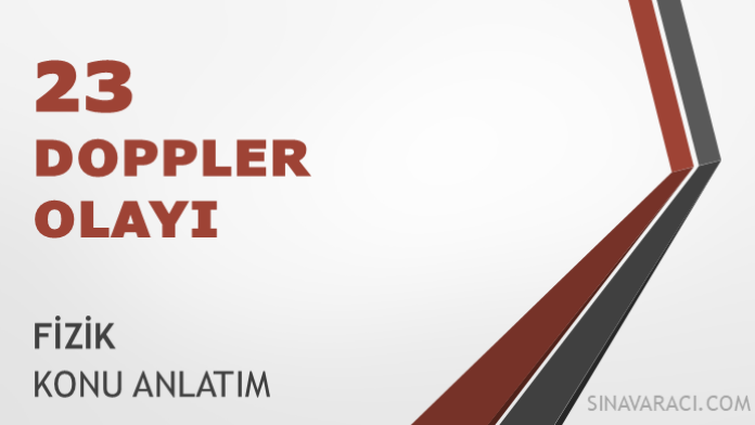 AYT Doppler Olayı Konu Anlatımı AYT Fizik Doppler olayı konu anlatımı kapak görseli