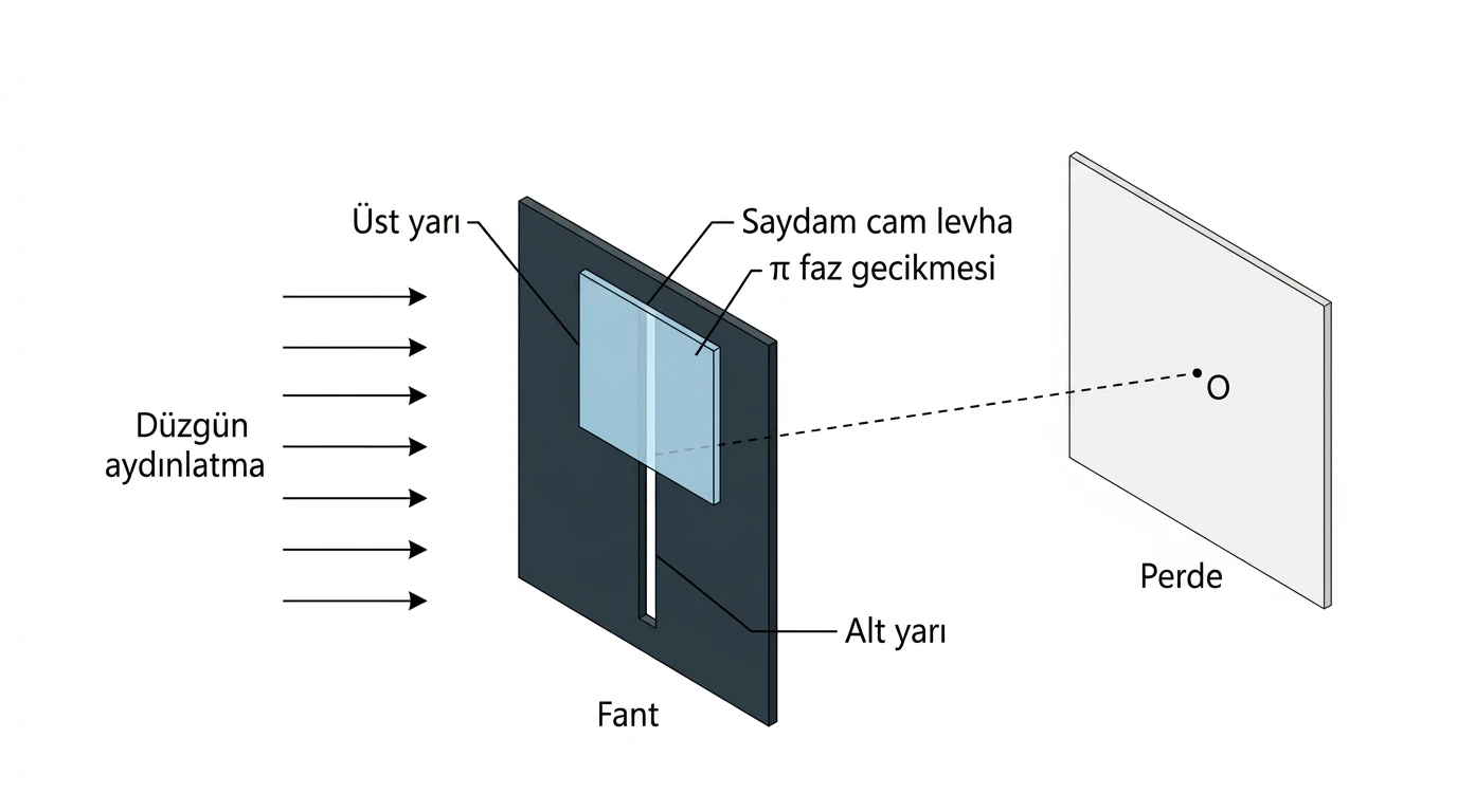 Üst bölümünün önünde saydam cam levha bulunan tek yarık ve gözlem perdesi