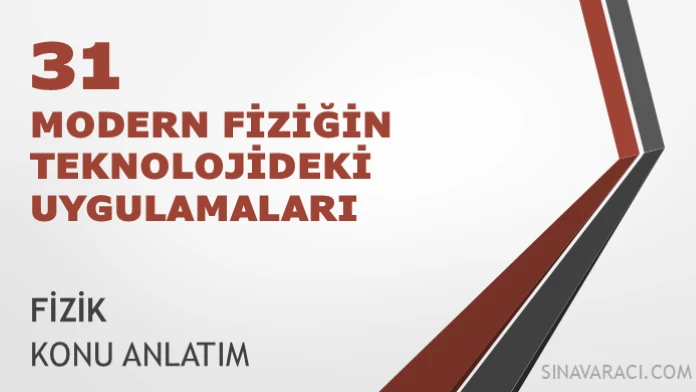 AYT Modern Fiziğin Teknolojideki Uygulamaları Konu Anlatımı AYT modern fiziğin teknolojideki uygulamaları konu anlatımı kapak görseli