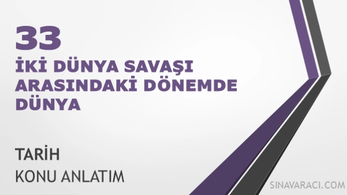 AYT İki Dünya Savaşı Arasındaki Dönemde Dünya AYT İki Dünya Savaşı Arasındaki Dönemde Dünya konu anlatımı kapağı