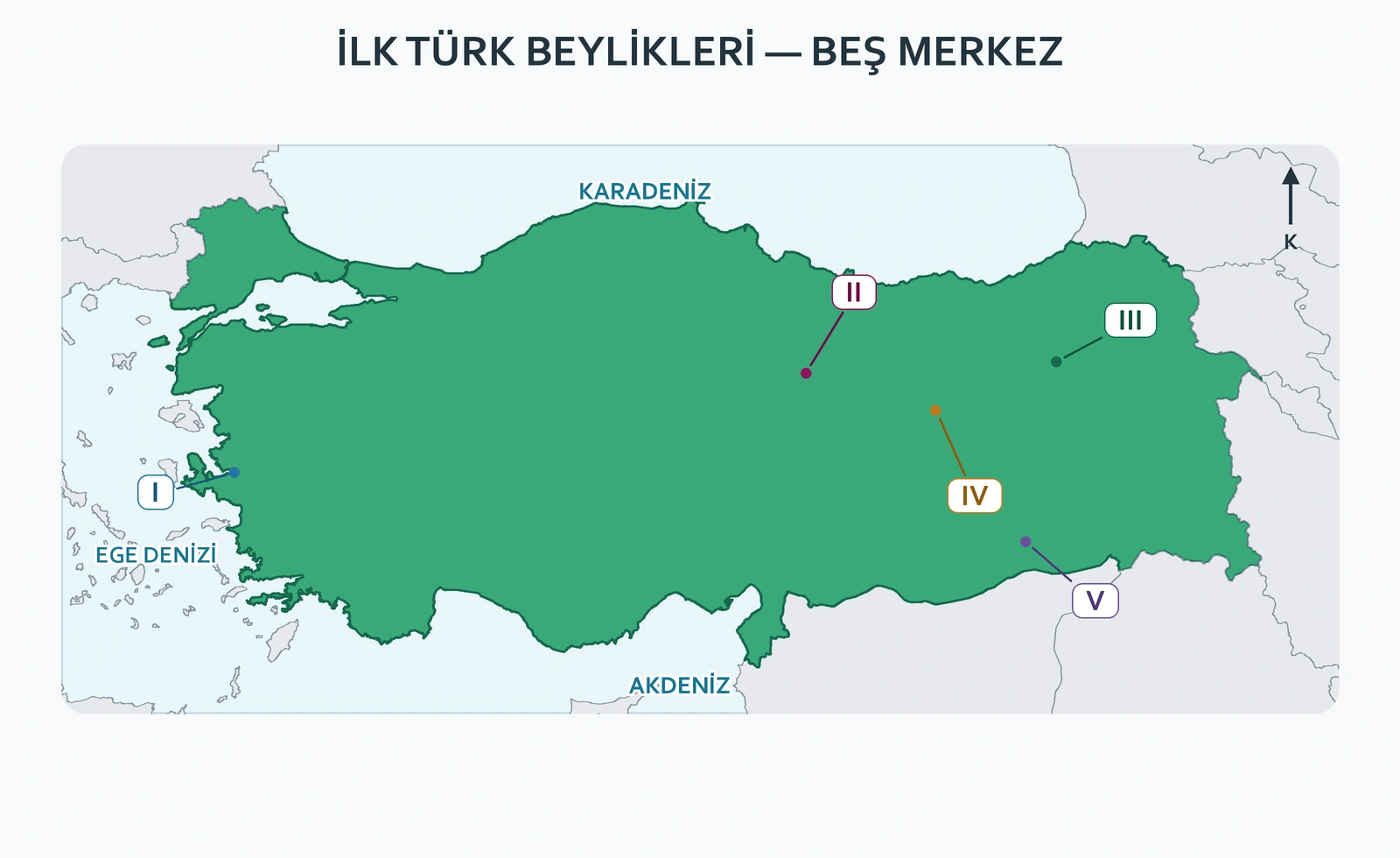 İzmir Sivas Erzurum Erzincan ve Mardin çevresindeki beş numaralı merkezi gösteren soru haritası