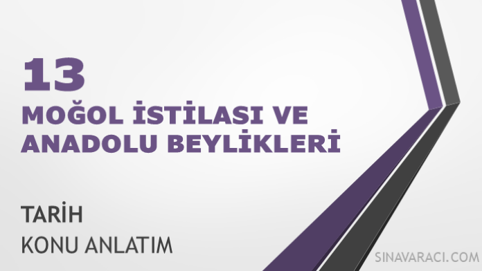 AYT Moğol İstilası ve Anadolu Beylikleri AYT Moğol İstilası ve Anadolu Beylikleri konu anlatımı kapağı