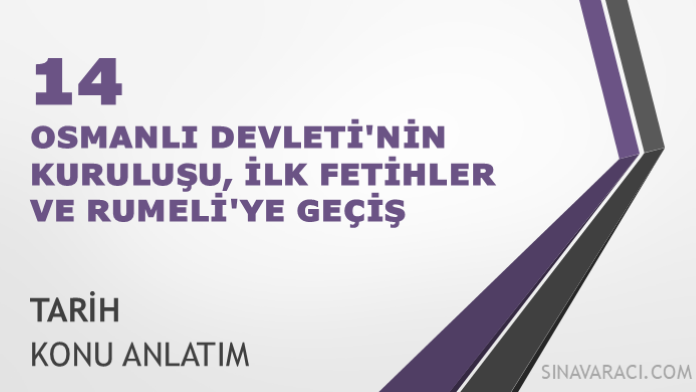 AYT Osmanlı Devleti'nin Kuruluşu İlk Fetihler ve Rumeli'ye Geçiş AYT Osmanlı Devleti'nin kuruluşu ilk fetihler ve Rumeli'ye geçiş konu anlatımı kapağı