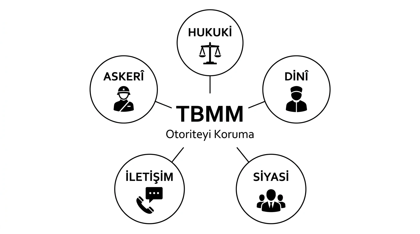 TBMM'nin ayaklanmalar karşısında askerî, hukuki, dinî, iletişimsel ve siyasi araçlarla otoritesini koruması